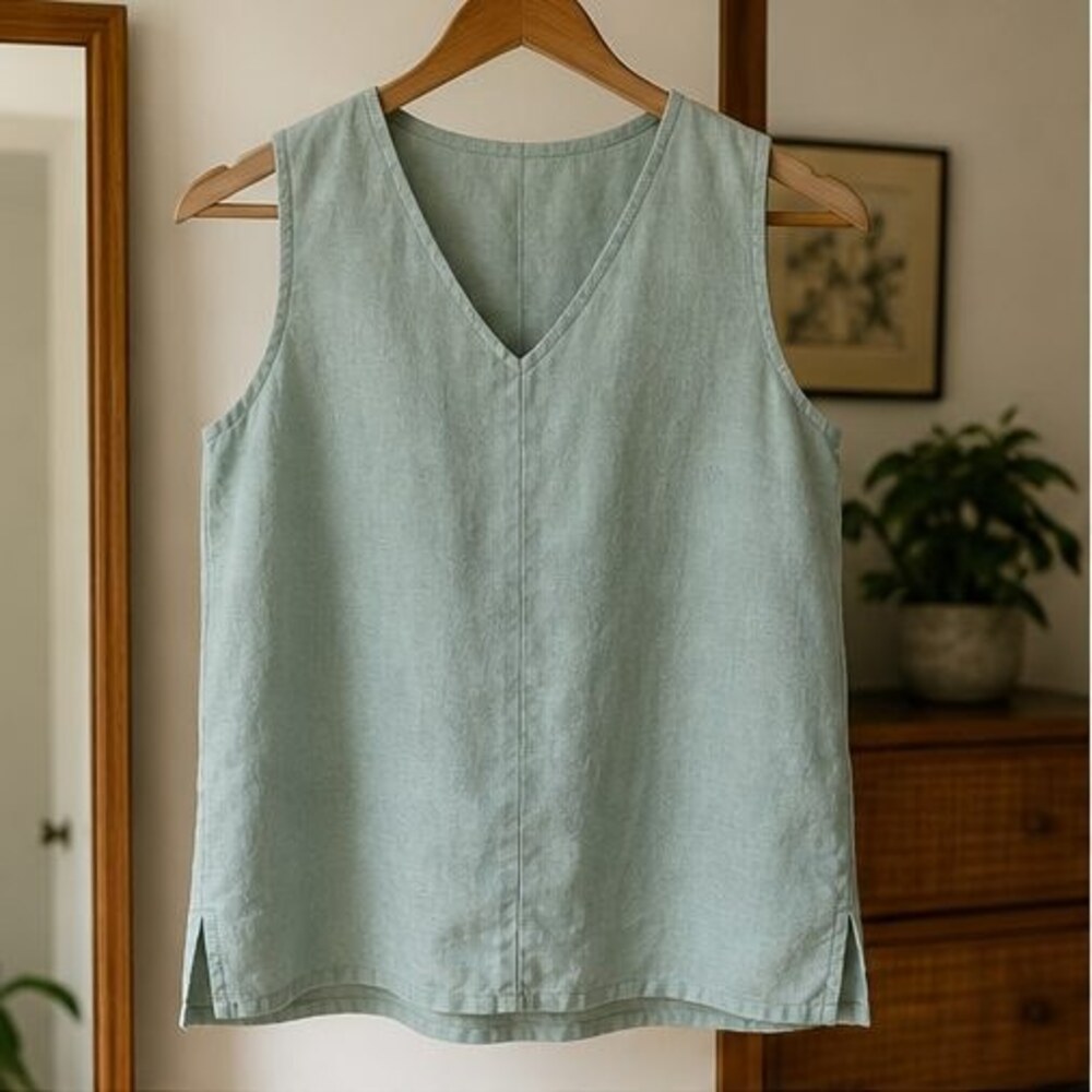 Mauve V Neck Top